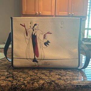 Coach Black and White Cruella de Vil Crossbody